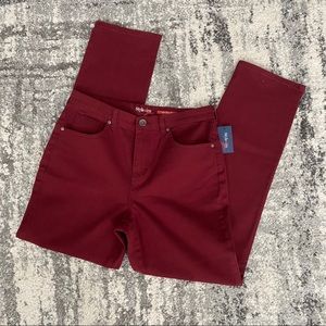 Style & Co. Women's Straight Leg Jeans - Burgundy